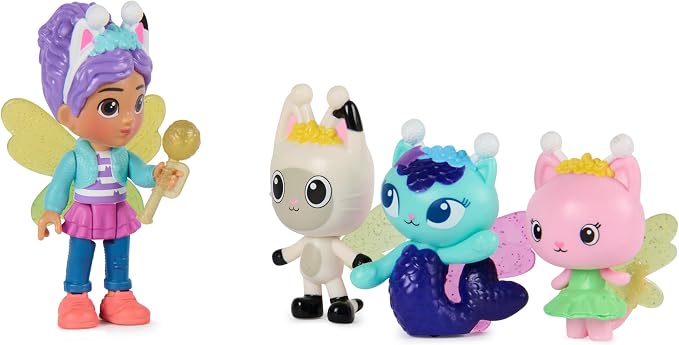 DreamWorks Gabby's Dollhouse Fairylandia Fairy-riffic Friends Pack with 6 Figures and Surprise Accessory, Pretend Play Toys and Doll House Characters for Kids, Ages 3+