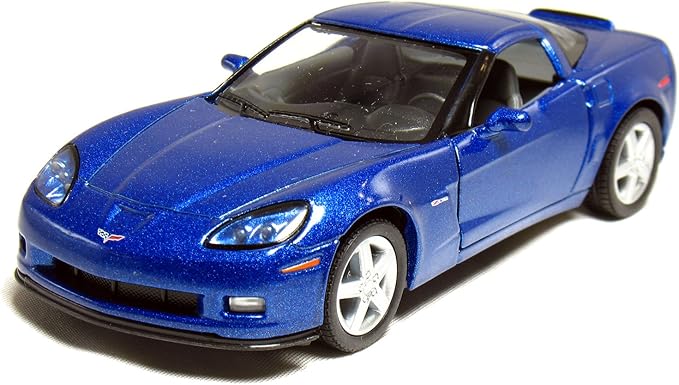 KiNSMART 2007 Corvette Z06 5inch 1:36 Scale 5 Inch Die Cast Metal Model American Muscle Toy Car. Pullback Action Set of 4