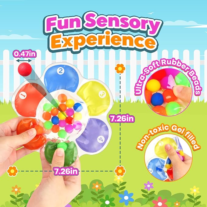 ZaxiDeel Sensory Toys Color Sorting Toys: Quiet Fidgets for Classroom Montessori Toy for Toddlers, Preschool Learning Activities Calm Dwon Travel Toy for Boys Girls Gifts Ages 3+