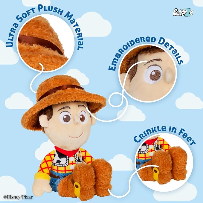 Kids Preferred Disney Pixar Toy Story Woody Extra Soft Plush Stuffed Animal Toy for Baby and Toddler Boys and Girls 12 Inch Size Plush