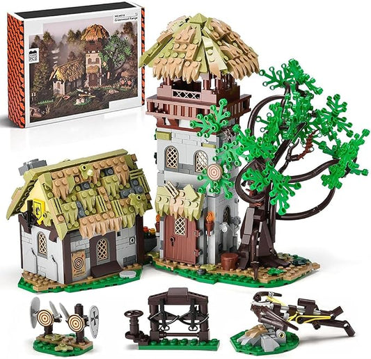 Medieval Greenwood Range Building Bricks Set,Middle Building Set House Building Block Toy, Living Room Decorations,Collectible Display Set for Adults1109pcs