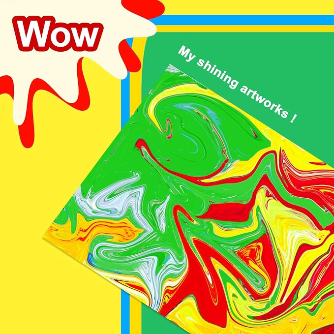 Water Marbling Paint Kit, DIY Arts and Crafts Kit for Girls & Boys 4-8 6-12, Creative Art Supplies, Birthday Gifts for Kids Ages 3+