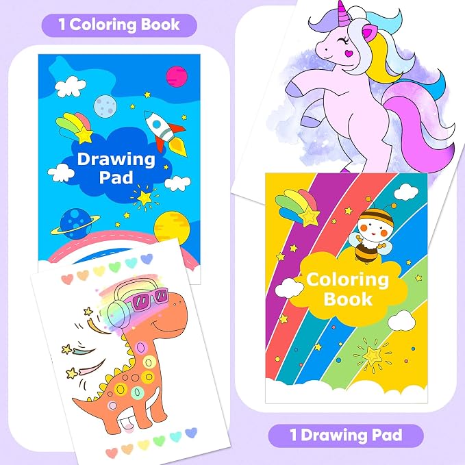 iBayam Aesthetic Cute Preppy Stuff Art Supplies, 149-Pack Drawing Kit Coloring Painting Art Set Gifts Box for Adult, Arts and Crafts for Adult, with Drawing Pad, Coloring Book