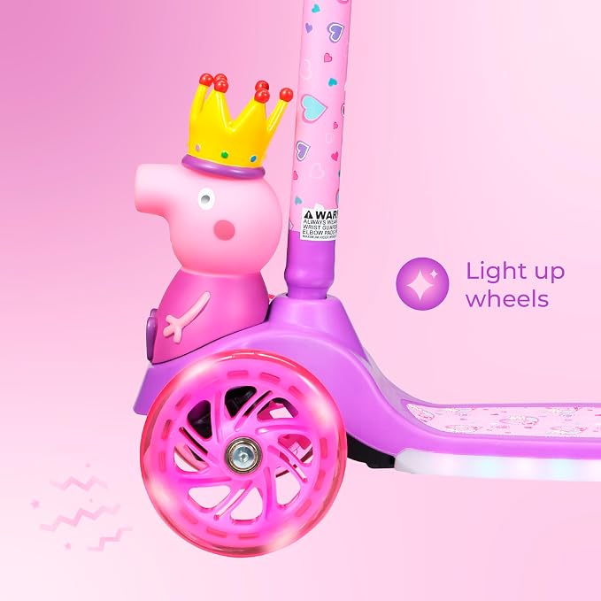 Kick Scooter for Kids, 3 Wheel Self Balancing, Light Up LED Wheels