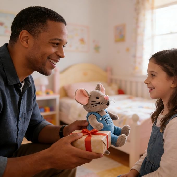 If You Give Mouse a Cookie Plush Toy, Cute Mouse and Cookies Soft Stuffed Animal Plush, Book Buddies Plushie, Ideal Gift for Kids Boys and Girls