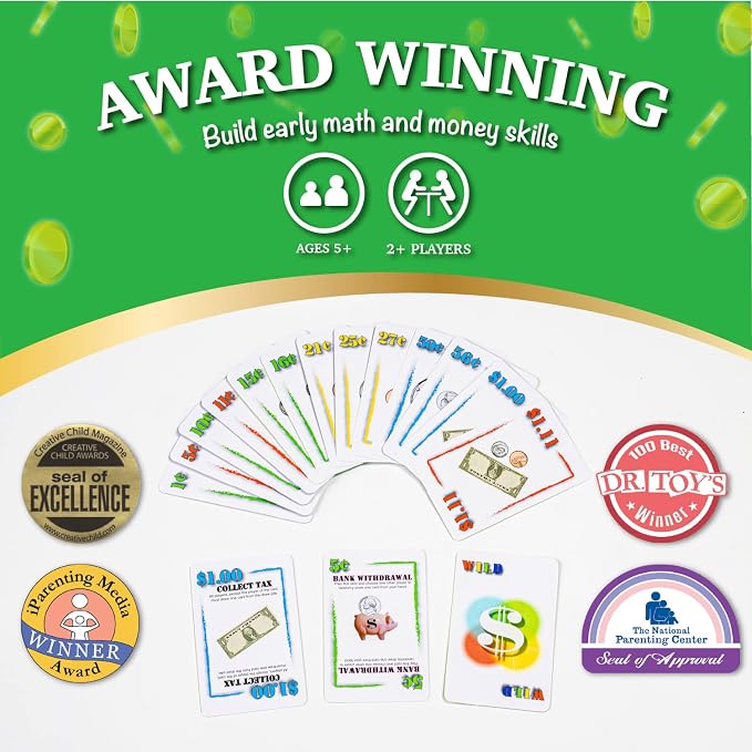 Exact Change Card Game - Educational Money Counting Game for Kids
