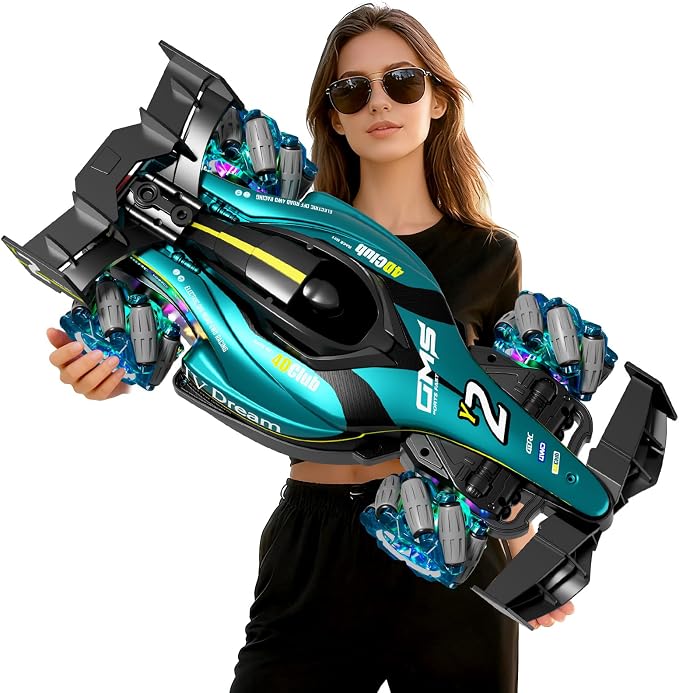 Remote Control Cars, 2.4GHz Monster Truck RC Stunt Cars for Boys Kids Adults, 1:12 Monster RC Truck Off Road with Light & Music, Gifts for 8 9 10 11 12 13 14 15 16+ Years Old Boys Girls Adults