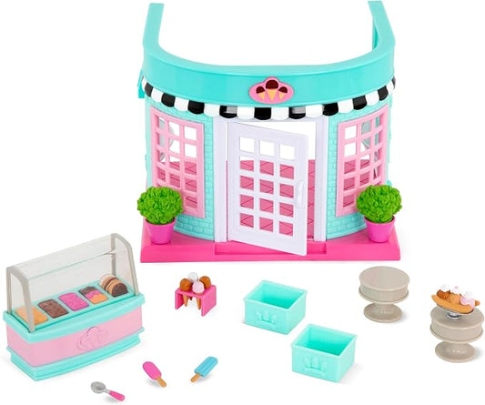 Li'l Woodzeez – Dollhouse Furniture Set with 26 Pieces – Living Room & Nursery Includes Sofa, Crib & Miniatures with 3 Posable Figures – Toddler Doll House Playset for Imaginative Play 3+ Years
