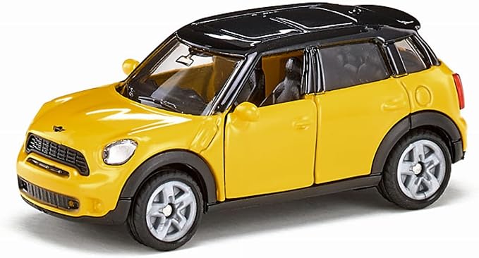 Siku MINI Countryman 1454 | Diecast Metal & Plastic Toy Vehicle Replica | Yellow and Black Color | Opening Doors, Rotating Axles | Collectible Blister Series