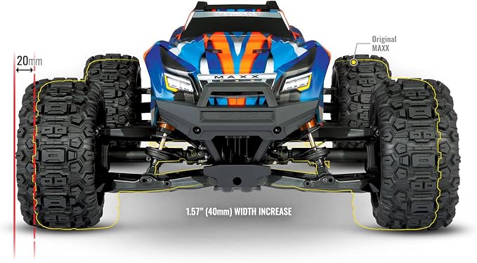 Traxxas Maxx Wide Green 1:10 RC Model Car Monster Truck 4WD RTR 2.4GHz