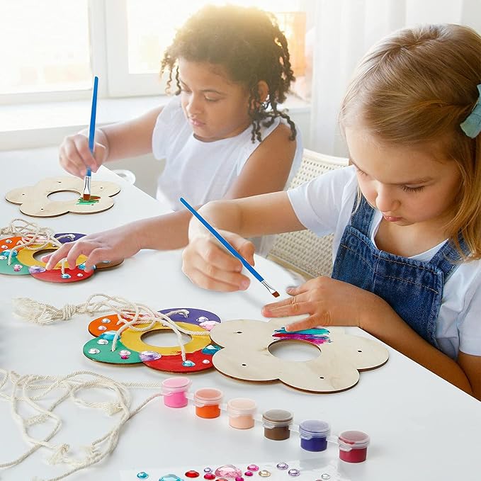 Gooidea Kids Arts and Crafts Bird Feeders for Outside, 2-Pack DIY Wooden Paint Kits Outdoor Toys Holiday Crafts for Boys & Girls Age 3-5 4-8 8-12