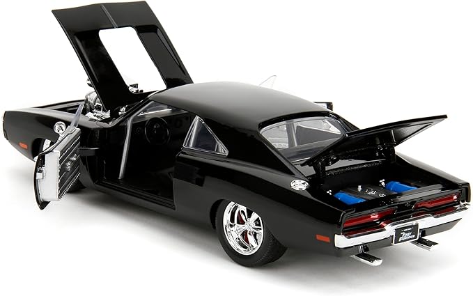 Jada Toys Fast & Furious 1970 Dodge Charger Die-Cast Car – 1:24 Scale, Highly Detailed Fast & Furious Movie Replica, Collectible Model, for Ages 8+