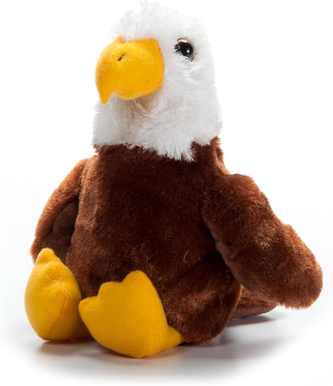 The Petting Zoo Bald Eagle Stuffed Animal Plushie, Gifts for Kids, Scoopz Wildlife Animals, Eagle Plush Toy, 8 inches