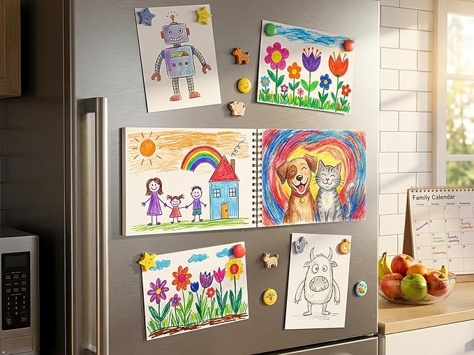 Soucolor Sketch Book for Kids, 9" x 12" Kids Sketchbook | 100 Sheets |Acid-Free Drawing Paper |Spiral bound| Lightweight fine-texture matte