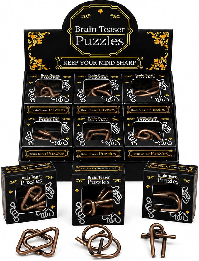 24 Pcs Brain Teaser Puzzles for Teens Adults - Metal Puzzles 3D Puzzle Game Toys for Adults Teens - Metal Unlock Interlocking Puzzle Adult IQ Education Smart Toys