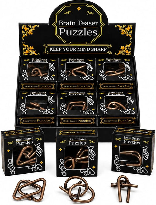 24 Pcs Brain Teaser Puzzles for Teens Adults - Metal Puzzles 3D Puzzle Game Toys for Adults Teens - Metal Unlock Interlocking Puzzle Adult IQ Education Smart Toys