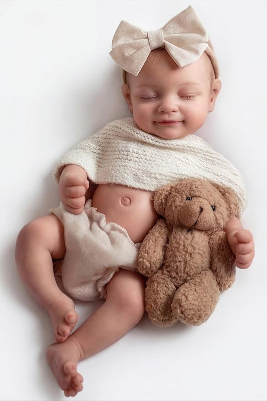 BABESIDE Full Body Silicone Reborn Baby Dolls - 12 Inch (Weight 3 lb) Weighted Full Silicone Realistic-Newborn Baby Doll Real Life Baby Dolls with Complete Accessories & Gift Box
