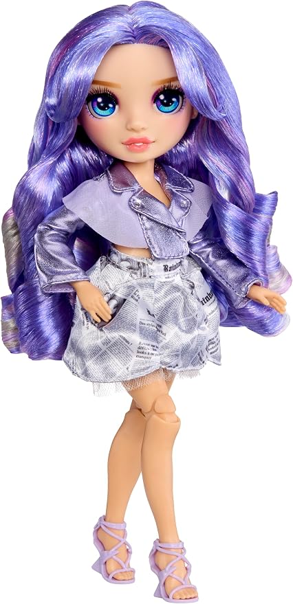 Rainbow High Pretty in Paris Fashion - Violet Willow (Purple), Rainbow 11" Fashion Doll with Outfit, Stylish Handbag, Girls Toy Gift for Kids Ages 4-12 Years