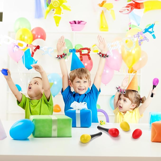 Cididu 60 Pcs Shaker Musical Instruments, 20 Pcs Kids Egg Shaker with 20 Wrist Hand Band Bells and 20 Sand Hammer Shakers, Kids Music Early Learning Percussion Toy Easter, Ideal Gift for Music Lovers