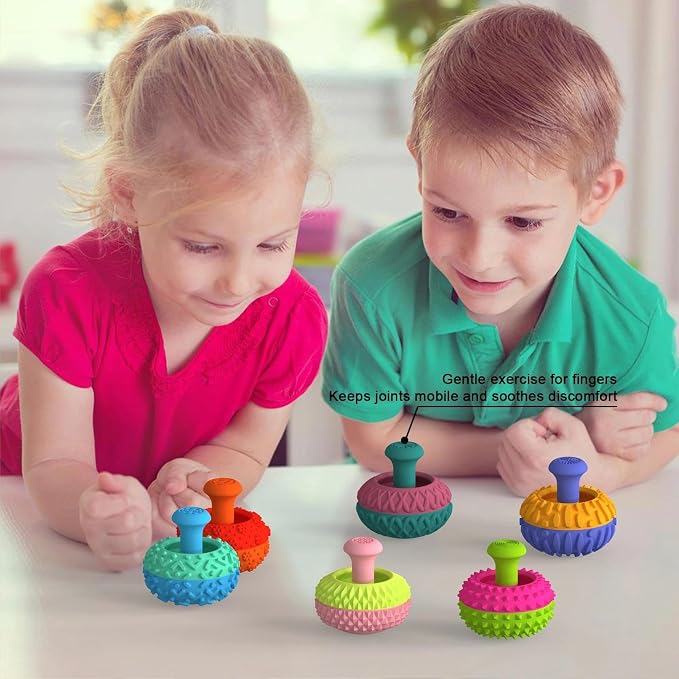 Silicone Thumb Rocker Fidget Toys for Kids Adults ,6PCS Stress Relief Sensory Toys for Autism ADHD Anxiety,Fun Textures Gadgets,Office Desk Toy,Stocking Stuffers for Women Men Teen Gifts