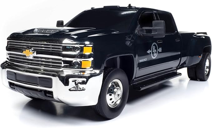 Big Country Toys Realistic Chevrolet Silverado Dually Truck Toy & Trailer Hitch, 1:20 Scale Farm Toys for 3 Year Old Boys
