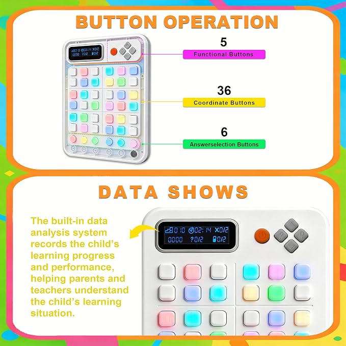 Smart Color Sudoku Console,Handheld Travel Logic Game–500 Screen‑Free Challenges,Quiet Brain Teaser for Kids/Adults/Seniors,Car Rides&Indoor Recess-Color Guidance,Adjustable Voice Prompts