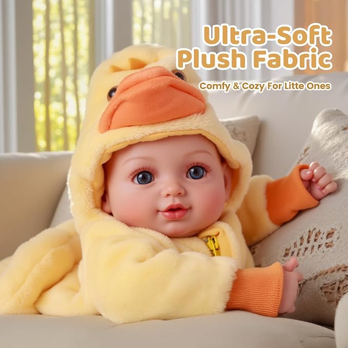 BABESIDE Baby Doll Girl - 15-Inch Realistic Baby Doll with Blue Eyes, Soft Body in Unicorn Outfit Life Like Baby Dolls that Look Real for 4 5 6 7 8 9 Years Girl, Birthday Gift and Pretend Play
