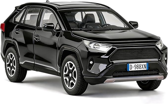 Model Car 1/32 Toy Car Alloy Diecast Collectible Model with Light and Sound Toy Vehicle for Boys Kids Toddler Gift Black car