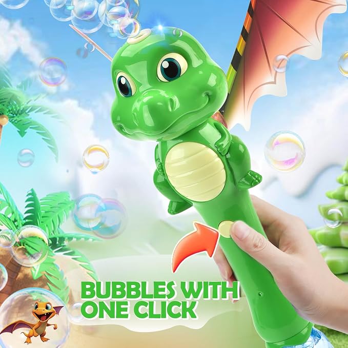 Chridark Dinosaur Bubble Wand Toys for Kids Age 3 4 5 6 7 8 Years Old: Bubbles Machine for Kids, Toddler Outdoor Toys, Gifts Birthday Presents for 3 4 5 6 Year Old Boys Girls
