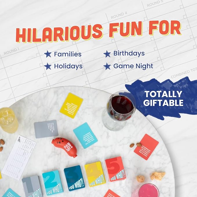 You Who?! Conversation Card Game – Funny Family Party Game of Questions, Icebreaker Game for Teens & Adults, Fun for Game Night & Groups