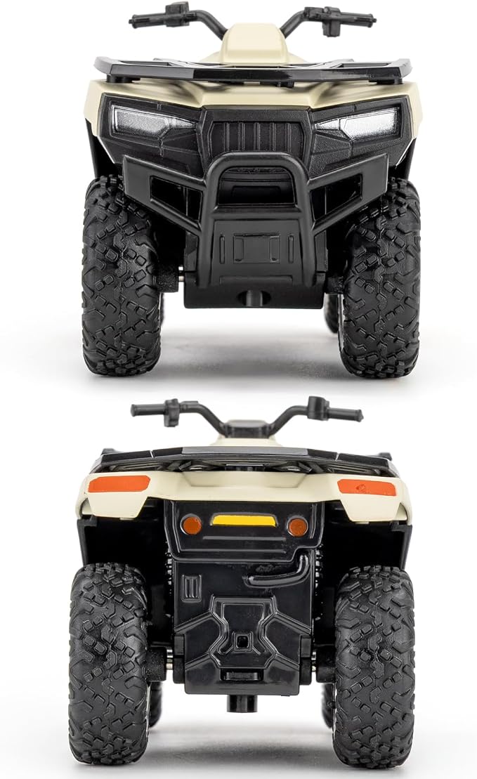 RMZ City 1:36 ATV Off Road Vehicle Model Car, Diecast Pull Back Beach Motorcycle Toy Car for Kids Boy Girl, Car Model Collection and Decoration, White