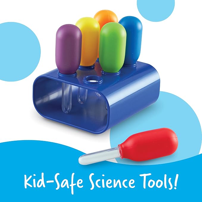 Learning Resources Jumbo Eyedroppers - Science Experiments for Kids, Sensory Water Table Toys, Toddler Tools, Preschool STEM, Fine Motor Skills Toys, Droppers for Kids, Craft Materials, Water Dropper