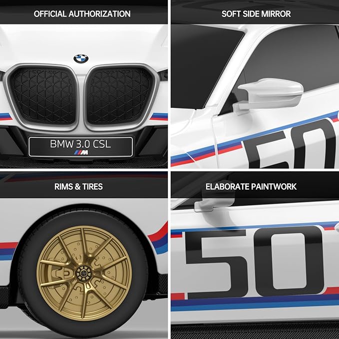 RASTAR BMW RC Car 1:24 BMW 3.0 CSL Remote Control Car BMW Toy Model Car for Boys Kids Adults