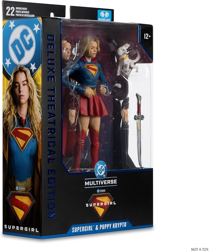 McFarlane Toys- DC Multiverse Supergirl and Baby Krypto (Supergirl Movie) 7in Action Figure (Deluxe Theatrical Edition)