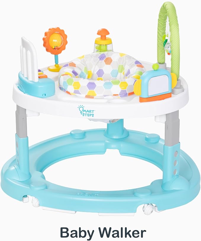 Smart Steps Bounce N’ Dance 4-in-1 Activity Center Walker, Hexagon Dots
