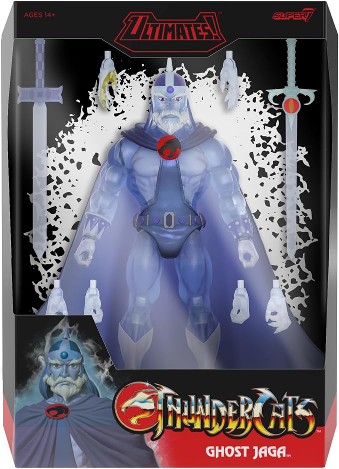Super7 ULTIMATES! Thundercats Ghost Jaga - 7" Thundercats Action Figure with Accessories - Classic Cartoon Collectibles and Retro Toys