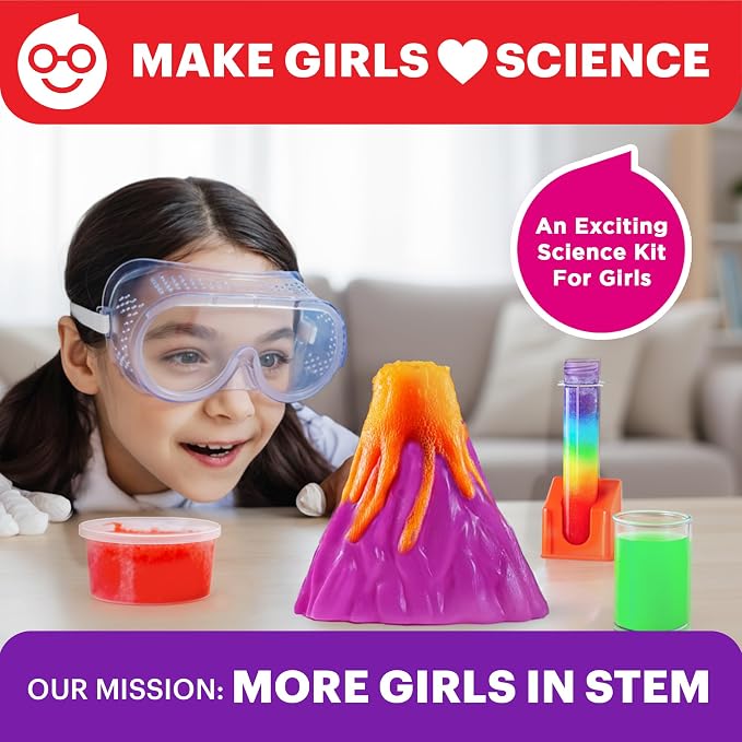 Doctor Jupiter Girls' Science Kit, Chemistry Set for Kids Ages 8-10-12-14 | Birthday Gift Ideas for 8,9,10+ Year Old Girls | STEM Toy Kit with 50+ Experiments | Learning & Educational Projects
