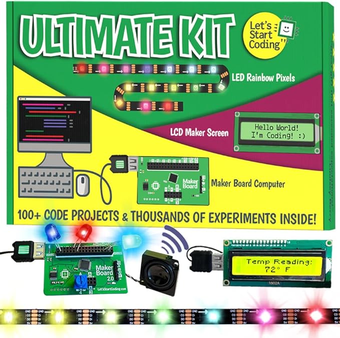 Ultimate Coding Kit for Kids 8-12+. Coding Game for Tweens with 100+ Free Code & STEM Projects. Girls & Boys Learn STEM Hands-On with C++ Programming. Makes a Great Gift for Techy Teens.