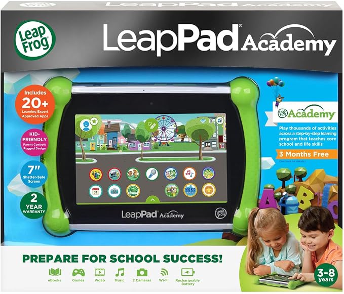 LeapFrog LeapPad Academy Kids’ Learning Tablet, Green