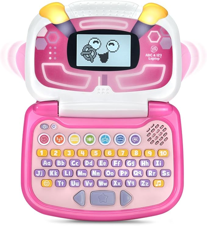 LeapFrog ABC and 123 Laptop for Preschoolers Ages 3-7 Years, Pink
