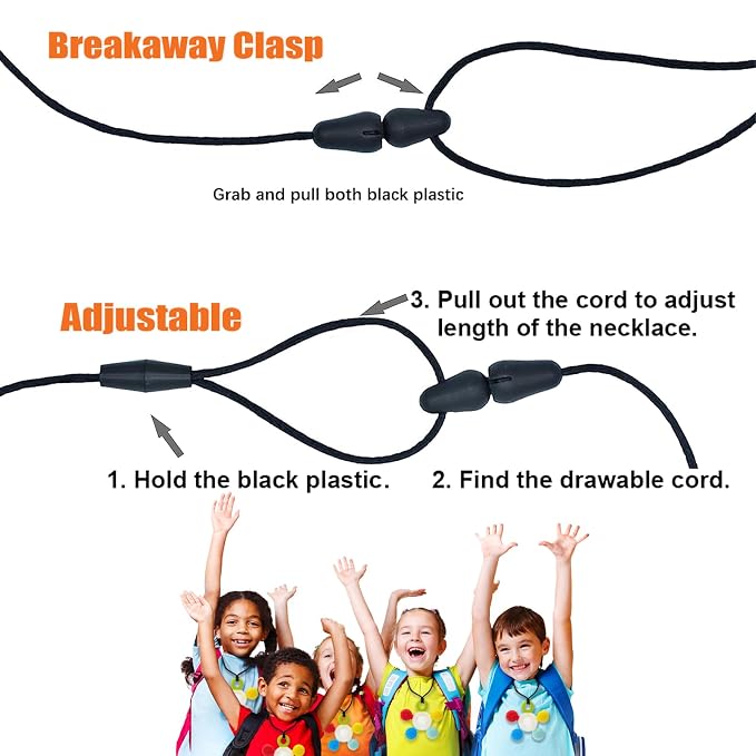 Chewy Necklace for Sensory Kids, Seeway Silicone Sensory chew Necklace Oral Motor Aids for Boys Girls, Autism Chew Toys for Kids Teens Adults with Anxiety ADHD SPD or Other Sensory Needs【Grey+Blue】