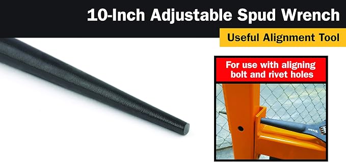 Titan 211 Adjustable Construction Spud Wrench, 10-Inch