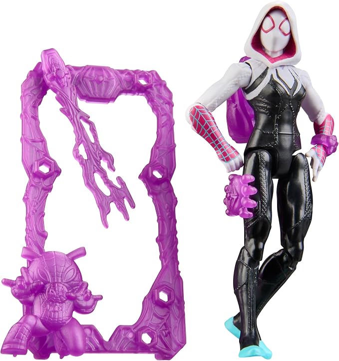 SPIDER-MAN Marvel ActionVerse Ghost-Spider Action Figure & Accessories, 4.5-Inch (11.4 CM) Super Hero Toys & Figures for Kids, Ages 4+