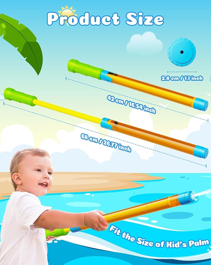 Water Gun Squirt Toys for Kids Adults- 4 Pack Water Blaster 40ft Squirt Gun for Age 3-4-5-8-12 Girls Boys, Fun Water Squirter Toy for Swimming Pool Beach Summer Outside Party Yards Games Outdoor