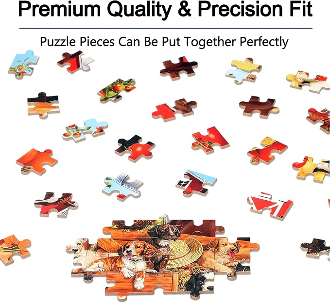 LELEMON Puzzles for Kids Ages 4-6,Pasture 100 Piece Puzzles for Kids Ages 6-8 in a Metal Box,Educational Jigsaw Puzzles,Childrens 100 Piece Puzzle Games Puzzle Toys for Girls and Boys