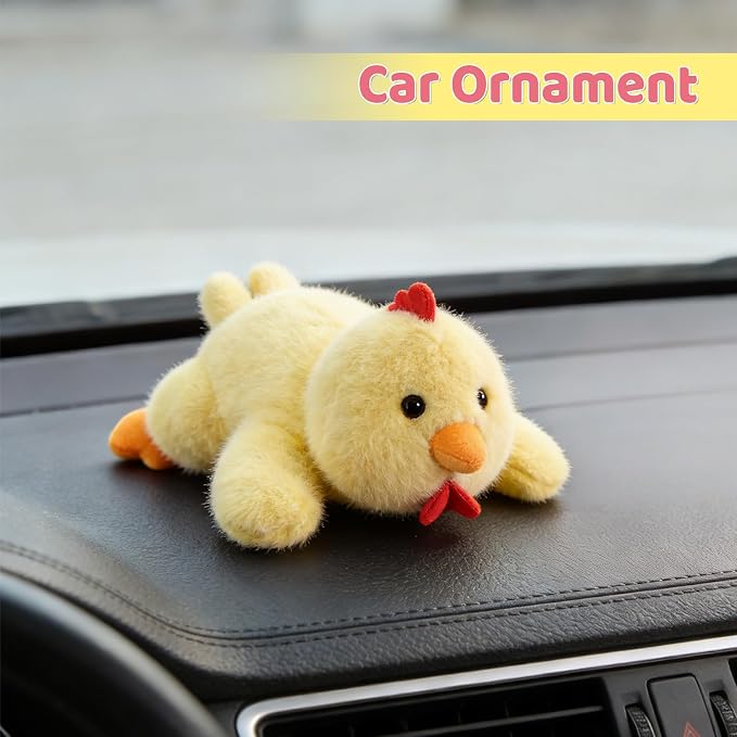 PEACH CAT Chicken Stuffed Animal Cute Plushies Small Chick Plush Toys Birthday Gifts for Girls Boys Kids