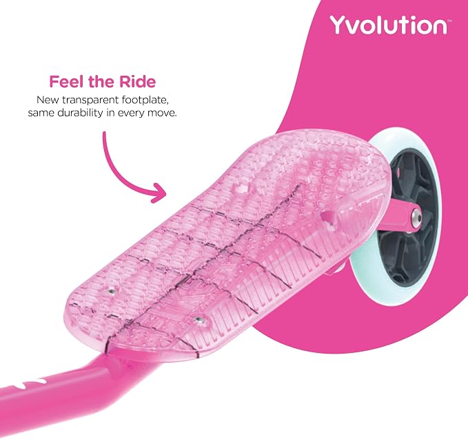 Yvolution Fliker A3 Drift Scooter, 3 Wheels Kids Wiggle Scooter, Foldable, Handbrake, Caster Wheels, for Boys and Girls Aged 7+ Years Old, Max Weight 175lbs