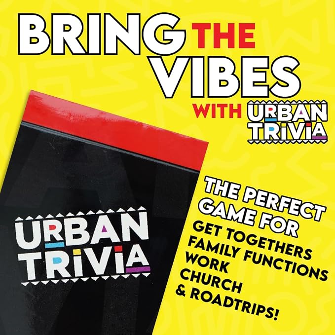 Urban Trivia - Black Card Game for The Culture! Fun Trivia on Black TV, Movies, Music, Sports, & Growing Up Black! Great for Adult Game Nights and Family Gatherings.