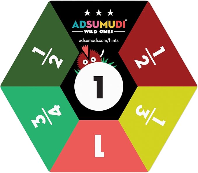 Evermade Adsumudi Math Game - Wild Ones - The Wildly Fun Game for Kids to Tame Fractions, Decimals, Money, Big Numbers and Mental Math - Great for Ages 9 and Up