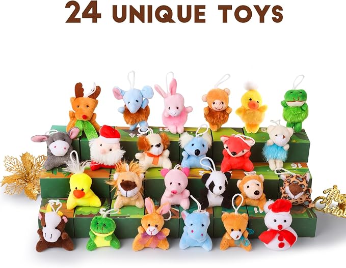 SOFIER 24 Packs Easter Mini Stuffed Animals for Kids Easter Basket Stuffers Easter Egg Fillers Party Favors Classroom Gift Exchange